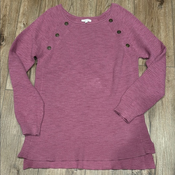 Maurices Sweaters - Maurice's Purple Button-Accent Sweater